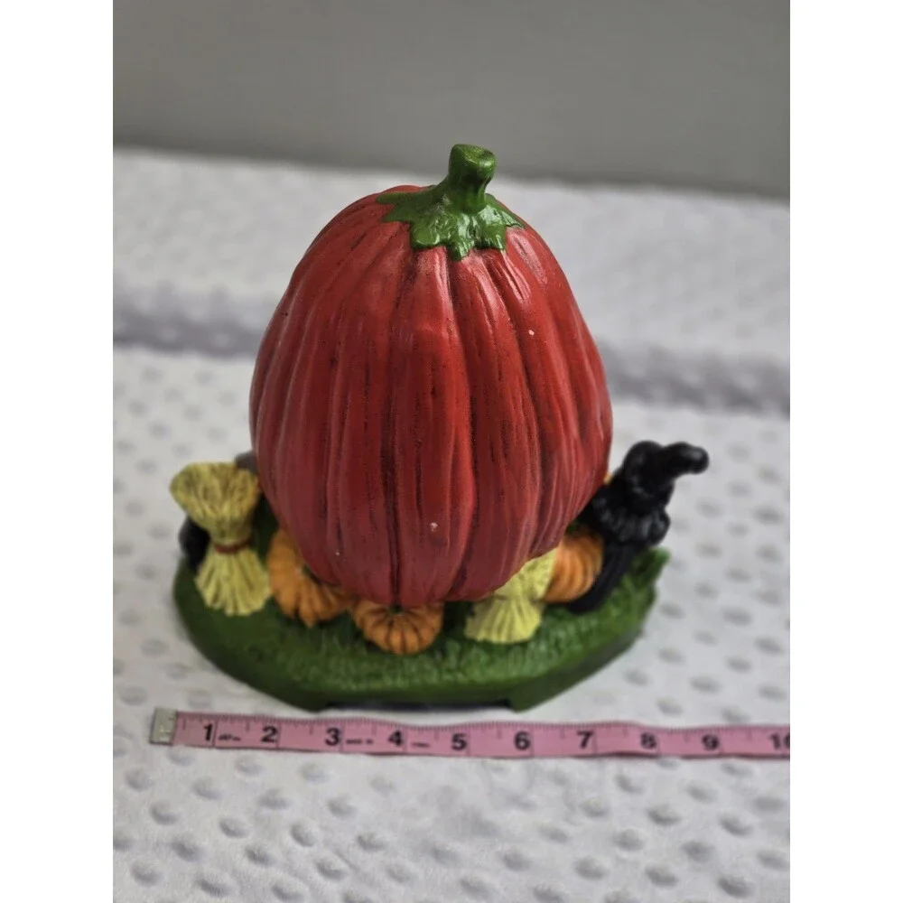 Vintage Halloween Handpainted Ceramic Witch 's  Pumpkin House Modern Lightcraft